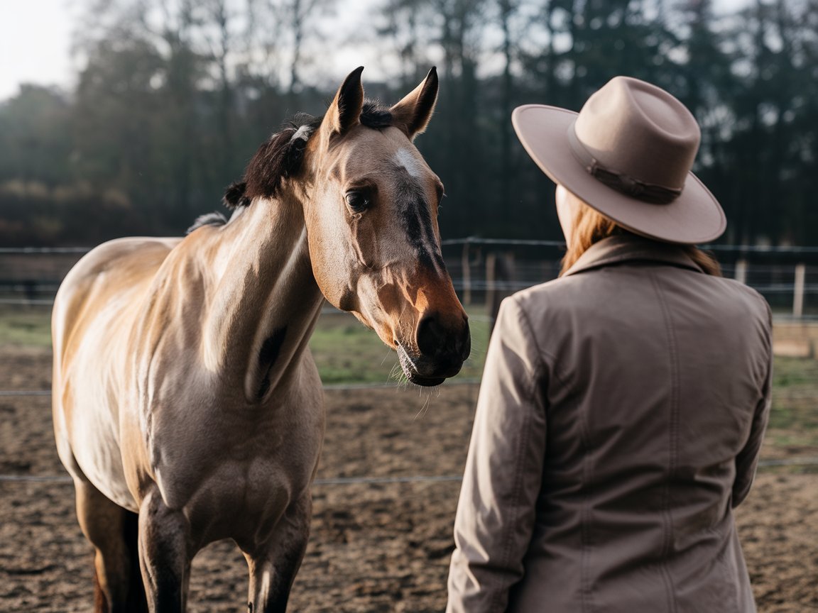 horse showing mild distress